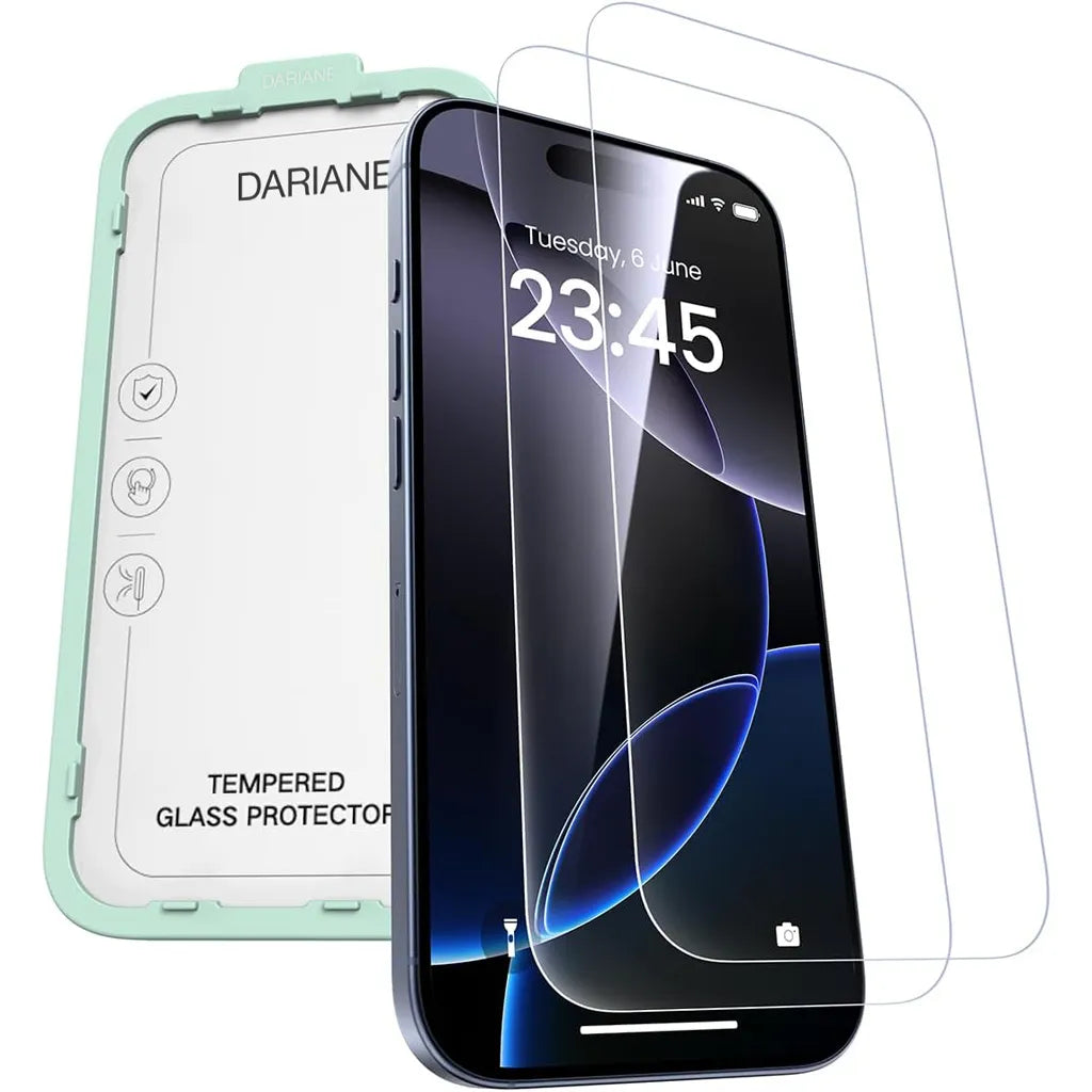 Dariane® Tempered Glass Screen Protector for iPhone (2 Pack)