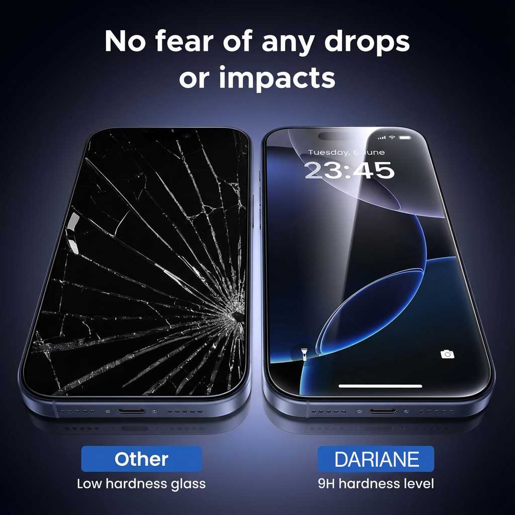 Dariane® Tempered Glass Screen Protector for iPhone (2 Pack)